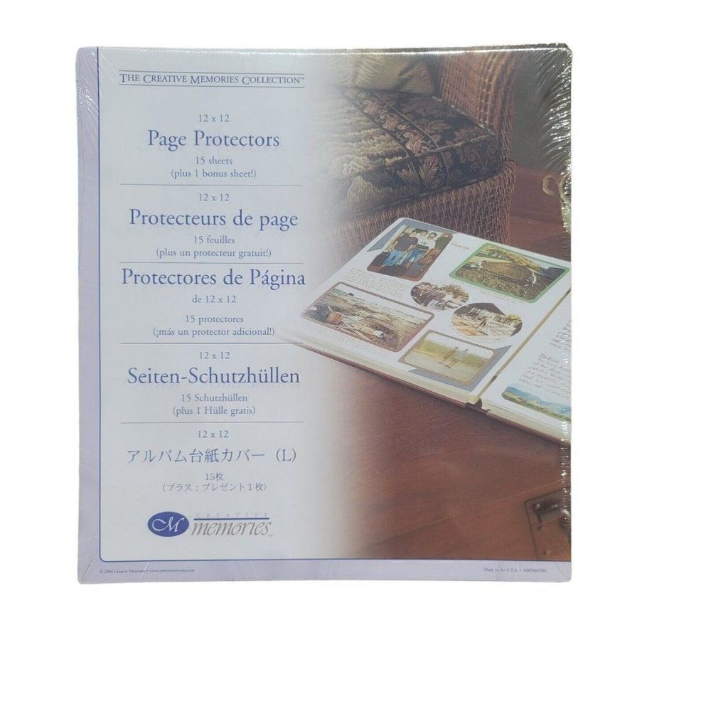 Creative Memories 12x12 Scrapbook Page Protectors 16 Count Clear 2004 USA‎